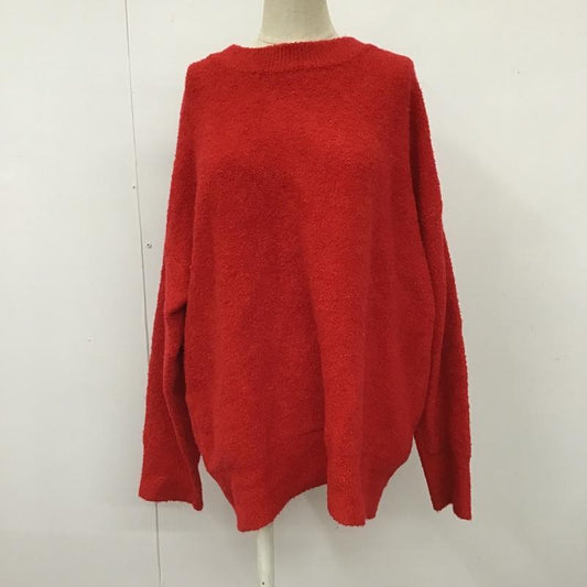 ザラ ZARA ニット、セーター 長袖 6873 010 600 クルーネック タグ付き M 無地 赤 / レッド /  レディース USED 古着 中古 10101757