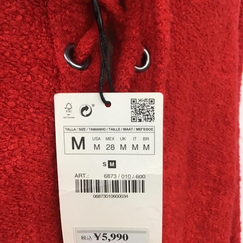 ザラ ZARA ニット、セーター 長袖 6873 010 600 クルーネック タグ付き M 無地 赤 / レッド /  レディース USED 古着 中古 10101757