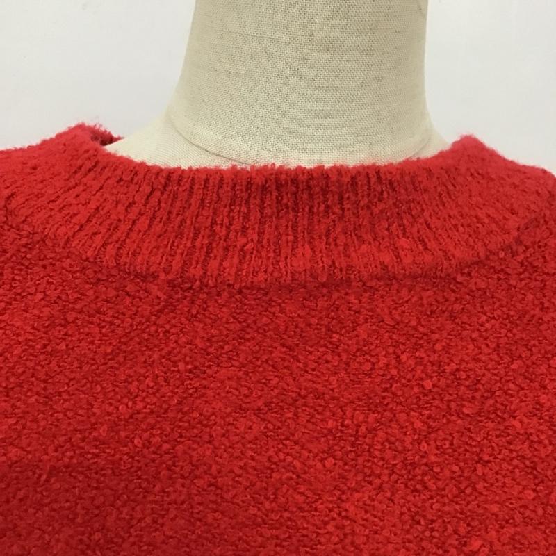 ザラ ZARA ニット、セーター 長袖 6873 010 600 クルーネック タグ付き M 無地 赤 / レッド /  レディース USED 古着 中古 10101757