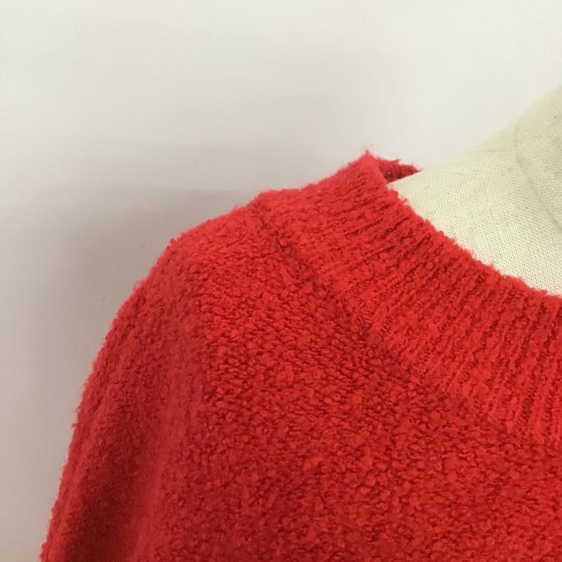 ザラ ZARA ニット、セーター 長袖 6873 010 600 クルーネック タグ付き M 無地 赤 / レッド /  レディース USED 古着 中古 10101757