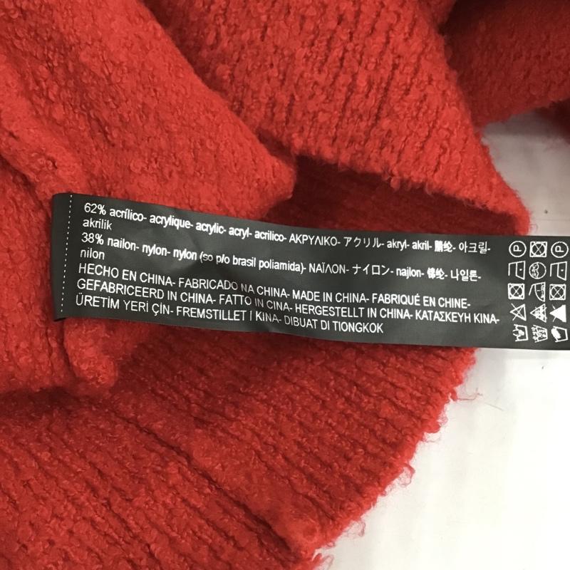 ザラ ZARA ニット、セーター 長袖 6873 010 600 クルーネック タグ付き M 無地 赤 / レッド /  レディース USED 古着 中古 10101757