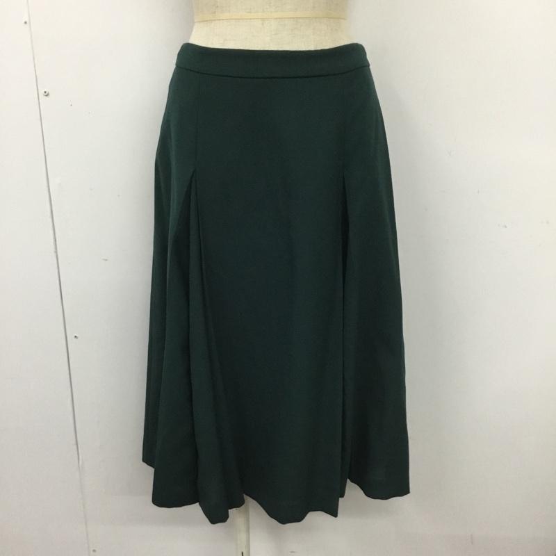 ナチュラルビューティーベーシック NATURAL BEAUTY BASIC スカート ひざ丈スカート L 無地 緑 / グリーン /  レディース USED 古着 中古 10101774