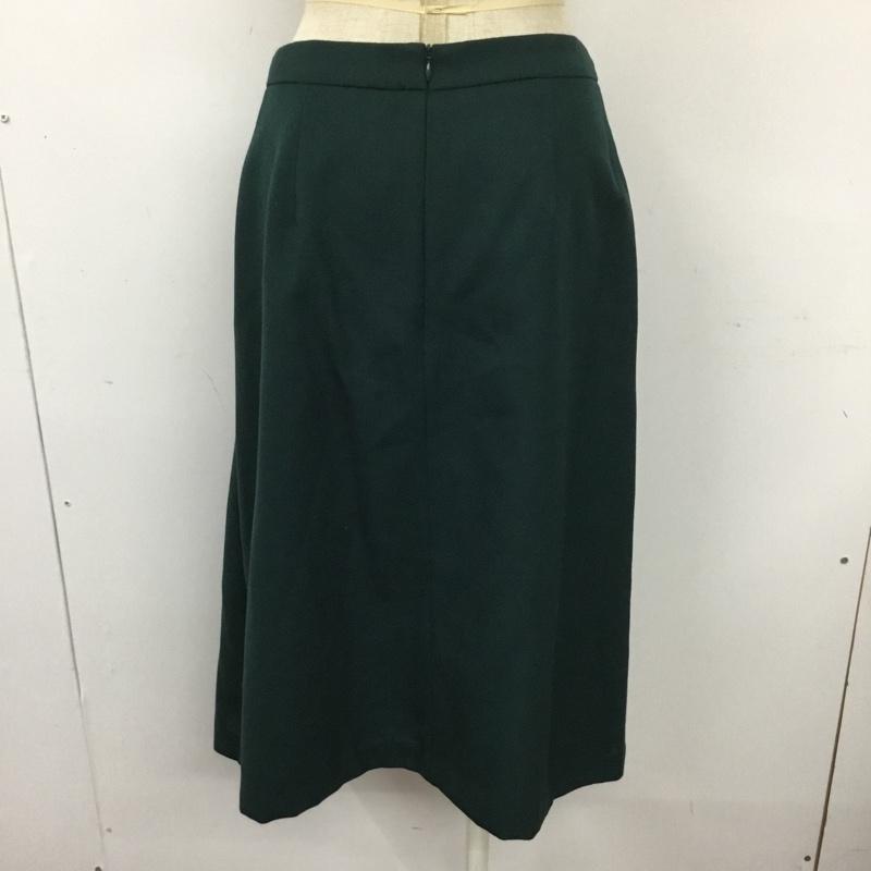 ナチュラルビューティーベーシック NATURAL BEAUTY BASIC スカート ひざ丈スカート L 無地 緑 / グリーン /  レディース USED 古着 中古 10101774