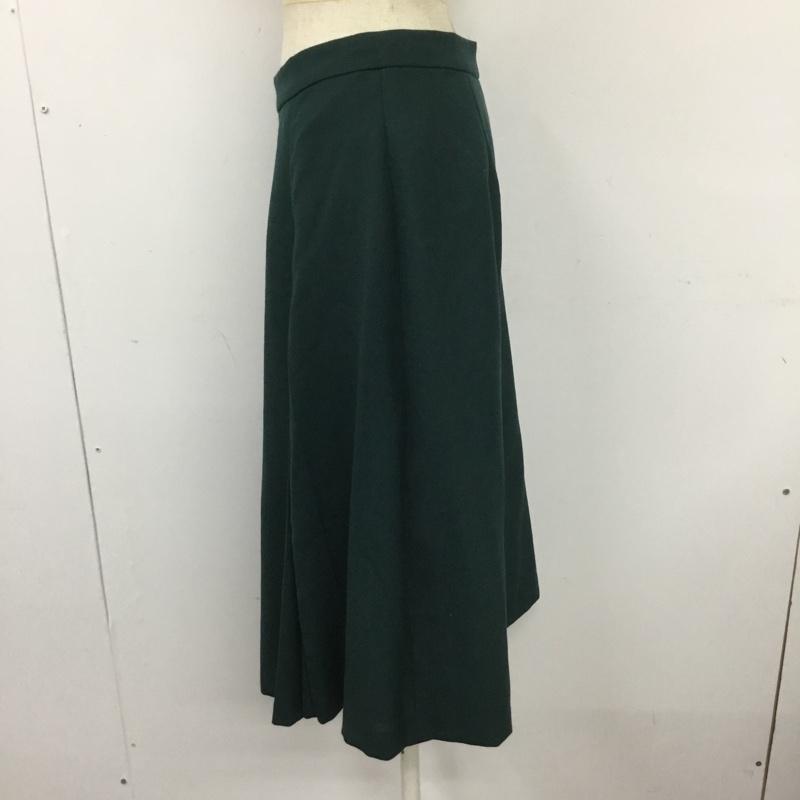 ナチュラルビューティーベーシック NATURAL BEAUTY BASIC スカート ひざ丈スカート L 無地 緑 / グリーン /  レディース USED 古着 中古 10101774