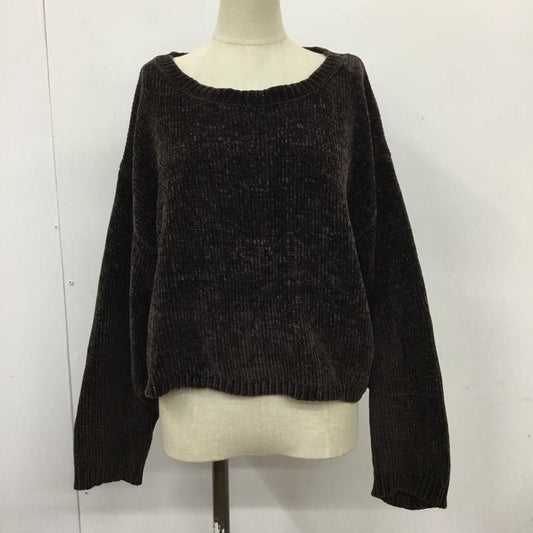 フリークスストア FREAK'S STORE ニット、セーター 長袖 FREE 無地 茶 / ブラウン /  レディース USED 古着 中古 10101780