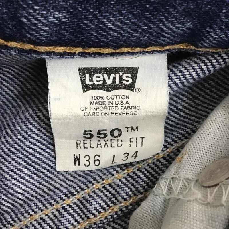 リーバイストラウスアンドコー Levi Strauss & co. パンツ デニム、ジーンズ デニムパンツ ストレートパンツ ワイドパンツ カジュアルパンツ 90s 550 USA 36 無地 インディゴ / インディゴ /  メンズ USED 古着 中古 10101793