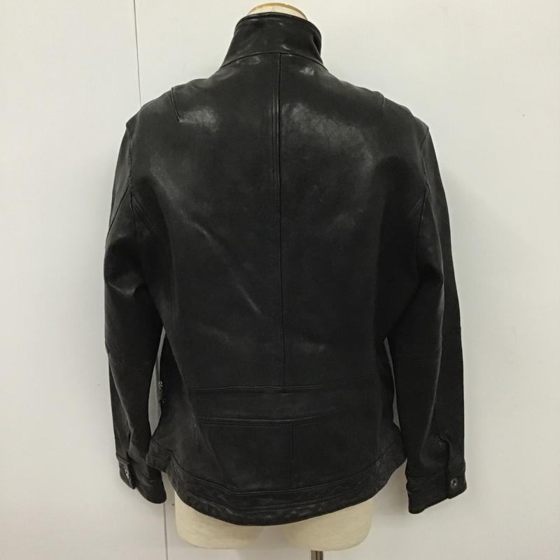 アヴィレックス AVIREX ジャケット、上着 ジャンパー、ブルゾン 6171065 レザージャケット ブルゾン ライダース アウター レザー XXL 無地 黒 / ブラック /  メンズ USED 古着 中古 10101807