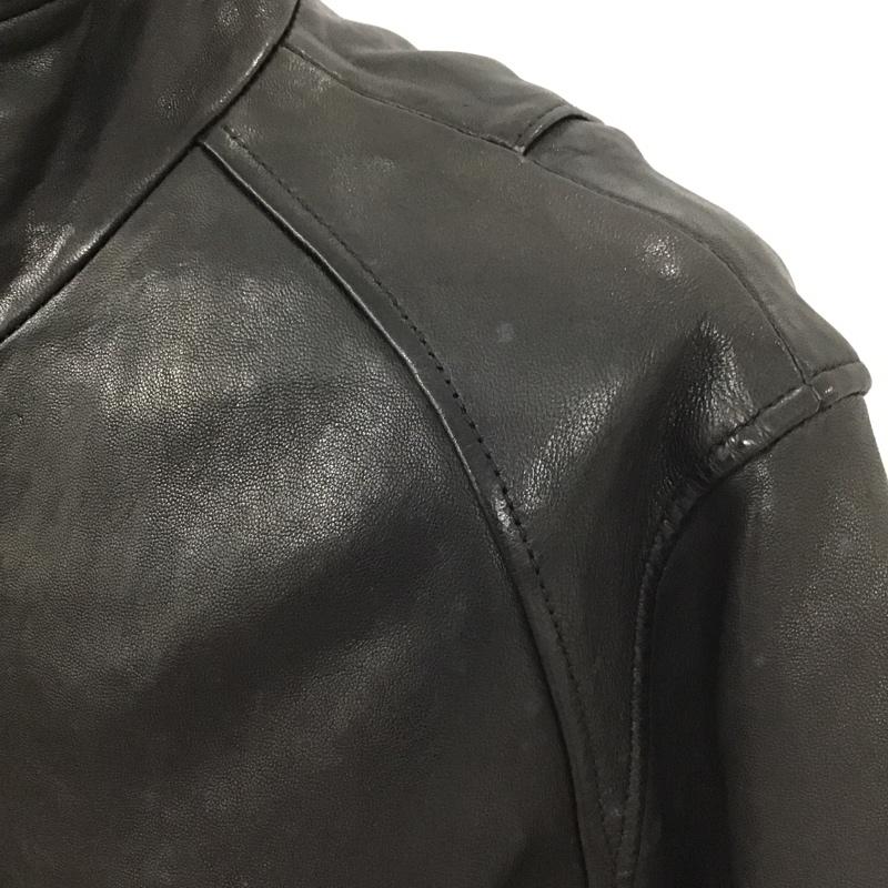 アヴィレックス AVIREX ジャケット、上着 ジャンパー、ブルゾン 6171065 レザージャケット ブルゾン ライダース アウター レザー XXL 無地 黒 / ブラック /  メンズ USED 古着 中古 10101807