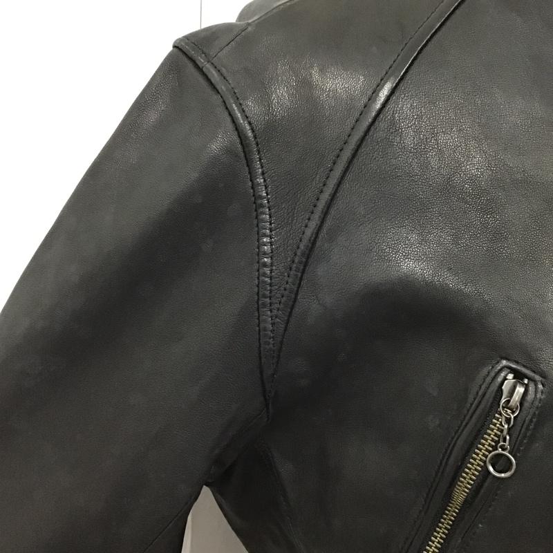 アヴィレックス AVIREX ジャケット、上着 ジャンパー、ブルゾン 6171065 レザージャケット ブルゾン ライダース アウター レザー XXL 無地 黒 / ブラック /  メンズ USED 古着 中古 10101807