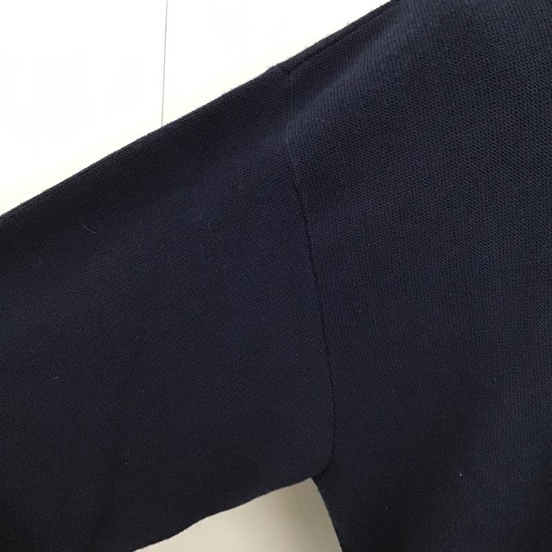 アイゾッド IZOD カーディガン 長袖 長袖ニットカーディガン リブニットカーディガン 前ボタン 80s USA製 古着 XL ロゴ、文字 紺 / ネイビー /  メンズ USED 古着 中古 10101809