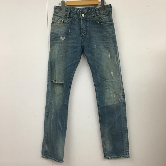 ディーゼル DIESEL パンツ デニム、ジーンズ デニムパンツ スリムパンツ ダメージ加工パンツ カジュアルパンツ 29インチ 無地 インディゴ / インディゴ /  メンズ USED 古着 中古 10101816