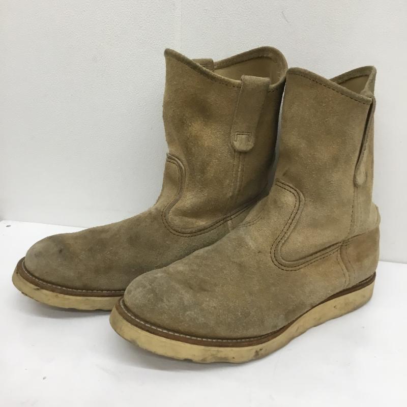 レッドウィング RED WING ブーツ 一般 ペコスブーツ スエード 90s US：8 ベージュ / ベージュ /  メンズ USED 古着 中古 10101829