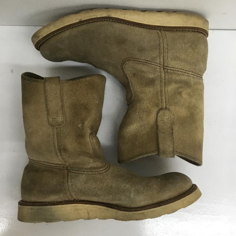 レッドウィング RED WING ブーツ 一般 ペコスブーツ スエード 90s US：8 ベージュ / ベージュ /  メンズ USED 古着 中古 10101829