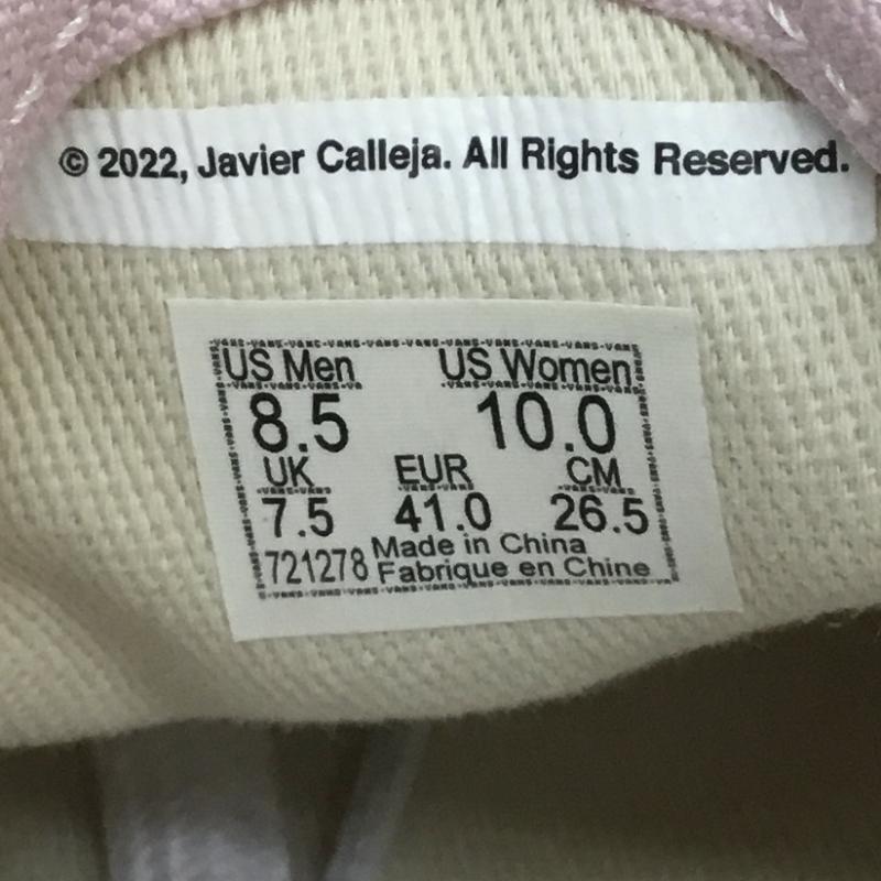 バンズボルト VANS VAULT スニーカー スニーカー JAVIER CALLEJA ハビア カジェハ OG Authentic LX オーセンティック VN0A4BV96Z61 26.5cm キャラクター X ロゴ、文字 ベージュ / ベージュ / X 桃 / ピンク /  メンズ USED 古着 中古 10101837