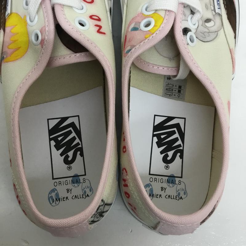 バンズボルト VANS VAULT スニーカー スニーカー JAVIER CALLEJA ハビア カジェハ OG Authentic LX オーセンティック VN0A4BV96Z61 26.5cm キャラクター X ロゴ、文字 ベージュ / ベージュ / X 桃 / ピンク /  メンズ USED 古着 中古 10101837