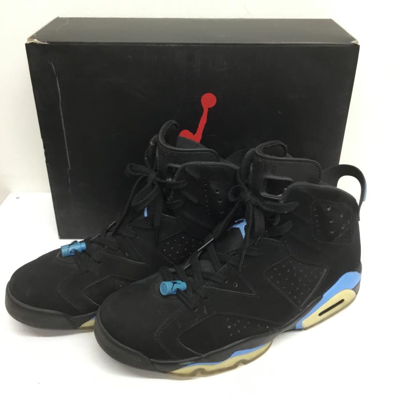 ナイキ NIKE スニーカー スニーカー AIR JORDAN 6 RETRO UNC エアジョーダン6 レトロ 384664-006 28.5cm ロゴ、文字 黒 / ブラック / X 水色 / ライトブルー /  メンズ USED 古着 中古 10101842