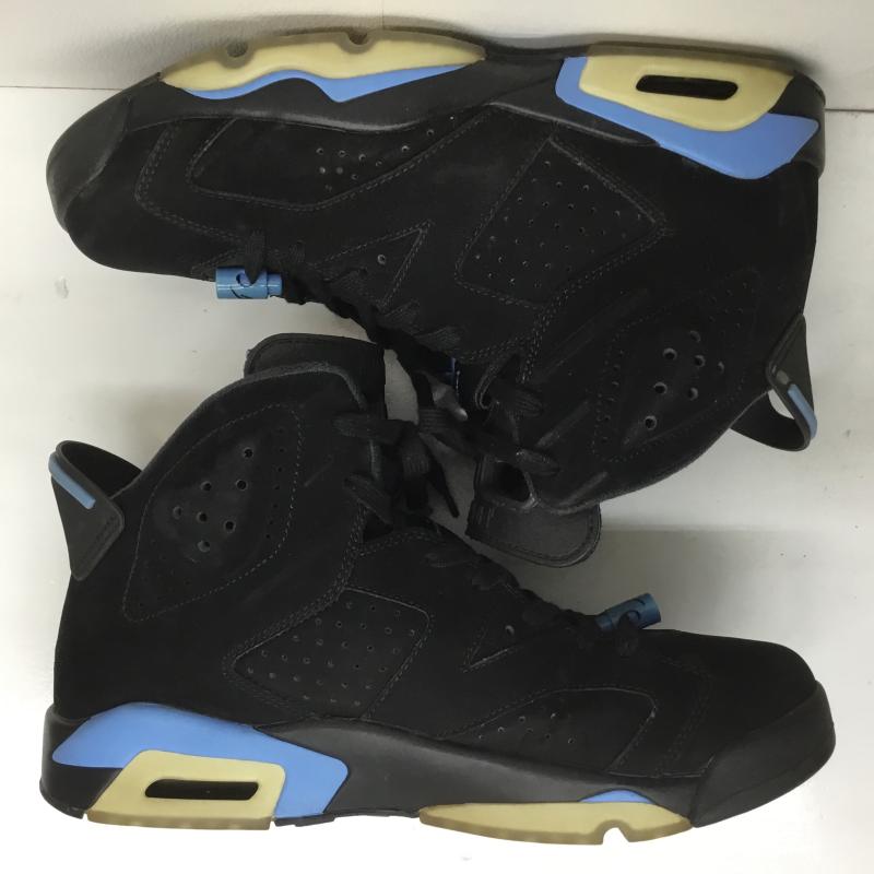 ナイキ NIKE スニーカー スニーカー AIR JORDAN 6 RETRO UNC エアジョーダン6 レトロ 384664-006 28.5cm ロゴ、文字 黒 / ブラック / X 水色 / ライトブルー /  メンズ USED 古着 中古 10101842