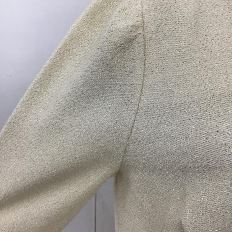 ロペ ROPE' ワンピース ひざ丈スカート 長袖ワンピース クルーネック バックジップワンピース ウエスト切り替えワンピース 38 無地 オフホワイト / オフホワイト /  レディース USED 古着 中古 10101848