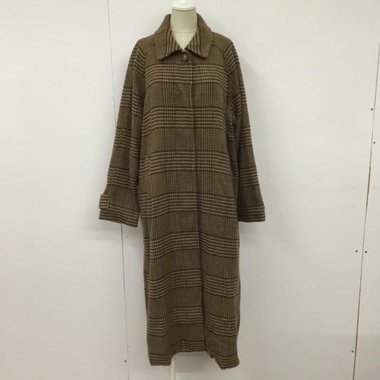 ビーミング バイ ビームス B:MING by BEAMS コート コート一般 93-19-0242-803 ステンカラーコートロングチェックアウター ロングコート S チェック 茶 / ブラウン /  レディース USED 古着 中古 10101860