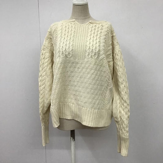 アメリカンホリック AMERICAN HOLIC ニット、セーター 長袖 M 無地 白 / ホワイト /  レディース USED 古着 中古 10101885