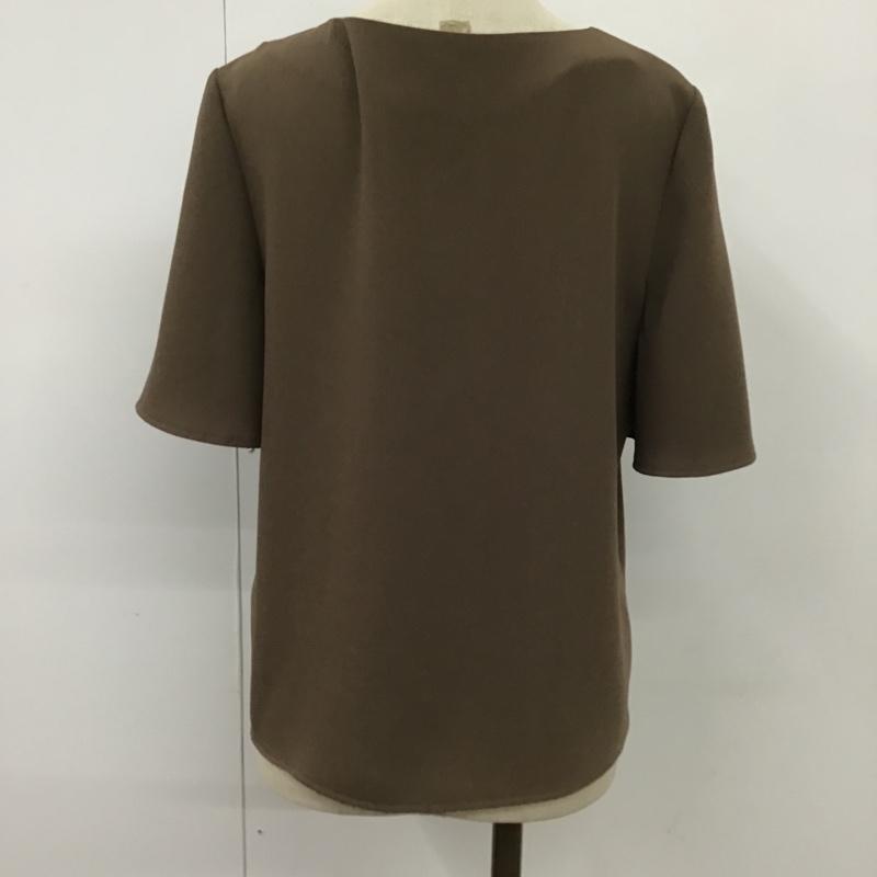 ナチュラルビューティーベーシック NATURAL BEAUTY BASIC カットソー 半袖 S 無地 茶 / ブラウン /  レディース USED 古着 中古 10101892