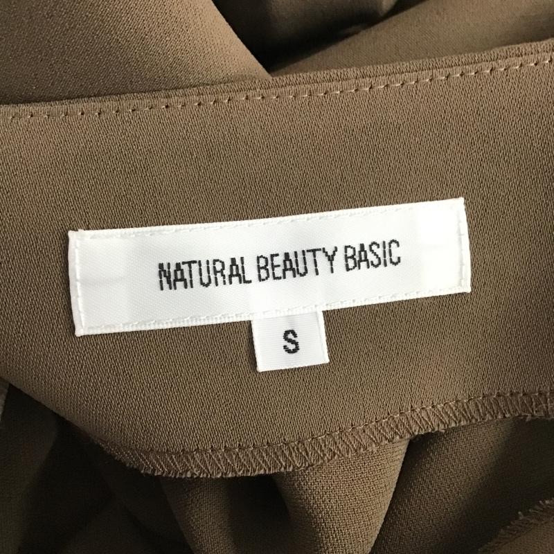 ナチュラルビューティーベーシック NATURAL BEAUTY BASIC カットソー 半袖 S 無地 茶 / ブラウン /  レディース USED 古着 中古 10101892