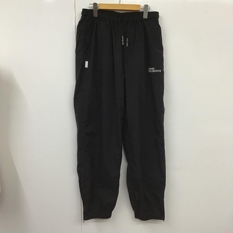 ストライプフォークリエイティブ Stripes For Creative パンツ スラックス SFCSS22P03 WINDBREAKER PANTS L プリント 黒 / ブラック /  メンズ USED 古着 中古 10101911