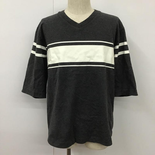 エフエイティー FAT Tシャツ 半袖 半袖カットソー プリントTシャツ Vネックカットソー ロゴ、文字 灰 / グレー /  メンズ USED 古着 中古 10101920