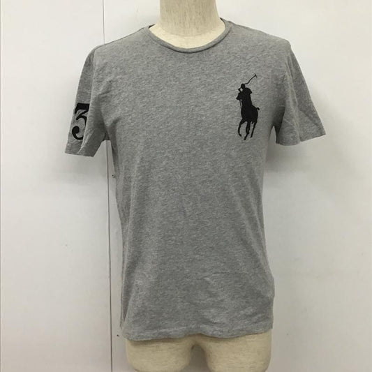 ポロラルフローレン POLO RALPH LAUREN Tシャツ 半袖 半袖カットソー 刺繍Tシャツ クルーネックカットソー S ロゴ、文字 灰 / グレー /  メンズ USED 古着 中古 10101922