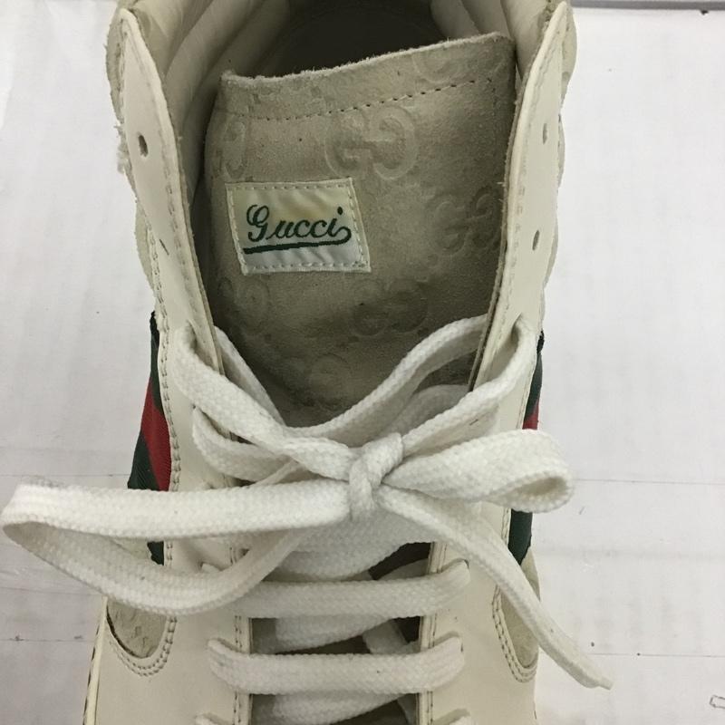グッチ GUCCI スニーカー スニーカー 147522 ハイカットスニーカー GG 41 1/2 箱有 総柄 白 / ホワイト / X 赤 / レッド / X 緑 / グリーン /  メンズ USED 古着 中古 10101947