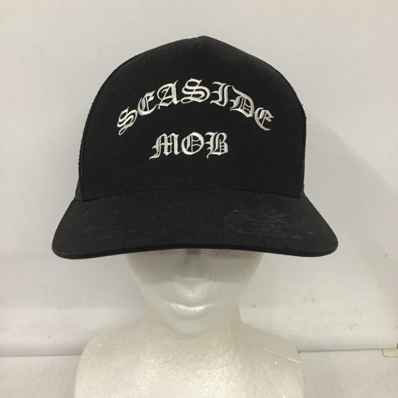 サニーシーサイダー Sunny C Sider 帽子 キャップ メッシュキャップ ロゴ、文字 黒 / ブラック /  メンズ USED 古着 中古 10102011