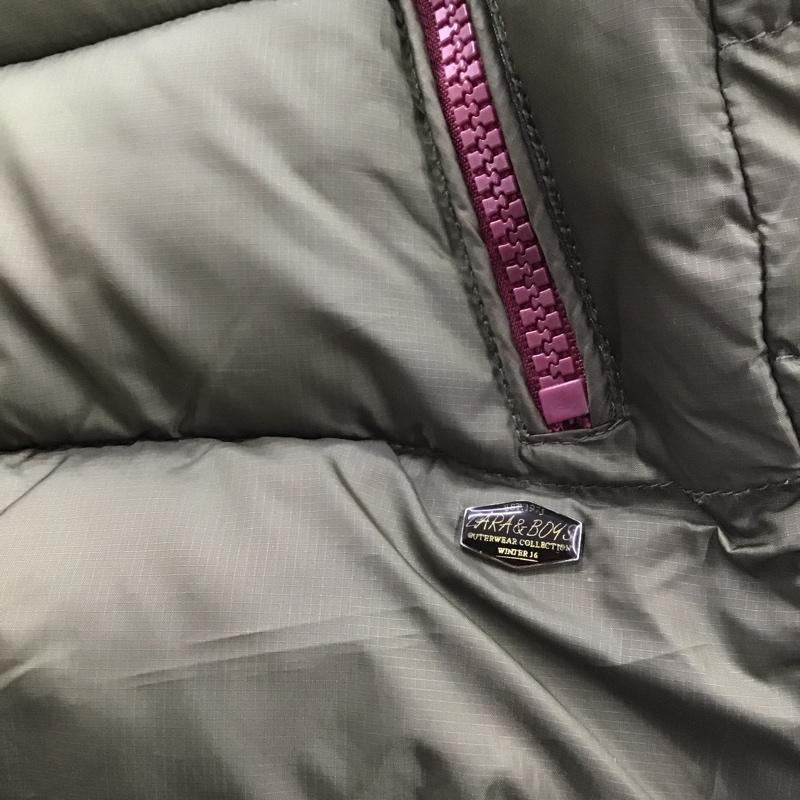 ザラ ZARA ベスト ベスト ダウンベスト ノースリーブカットソー ジップアップジャケット 無地 カーキ / カーキ /  ボーイズ USED 古着 中古 10102078