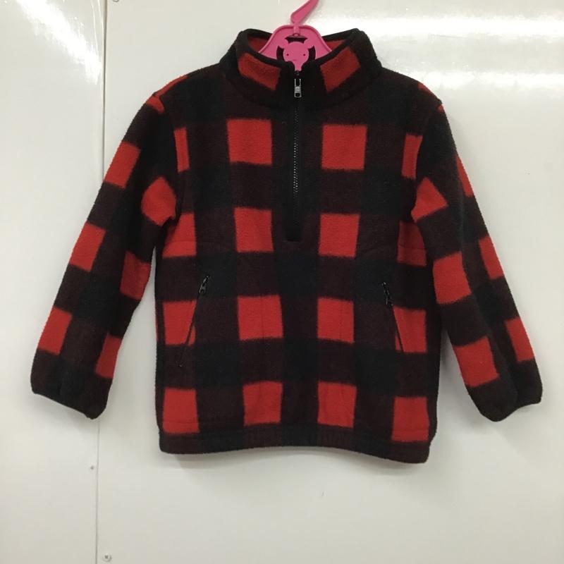 ラルフローレン RALPHLAUREN ジャケット、上着 ジャンパー、ブルゾン チェックジャケット ジップアップジャケット フリースジャケット 110cm チェック 黒 / ブラック / X 赤 / レッド /  ボーイズ USED 古着 中古 10102090