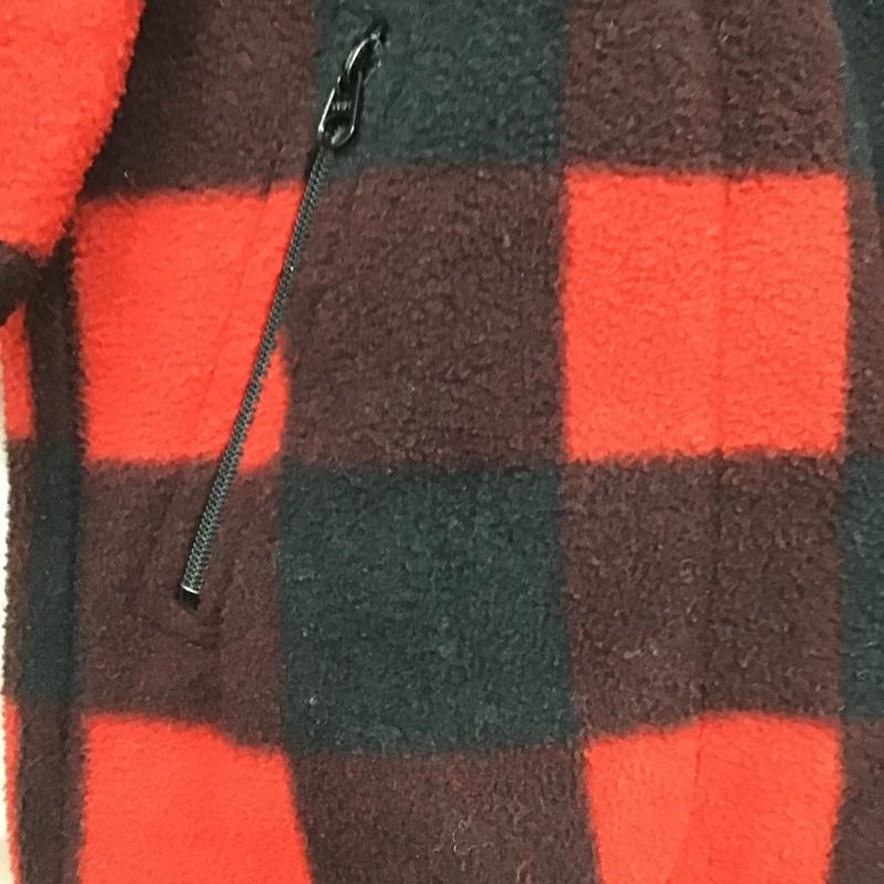 ラルフローレン RALPHLAUREN ジャケット、上着 ジャンパー、ブルゾン チェックジャケット ジップアップジャケット フリースジャケット 110cm チェック 黒 / ブラック / X 赤 / レッド /  ボーイズ USED 古着 中古 10102090
