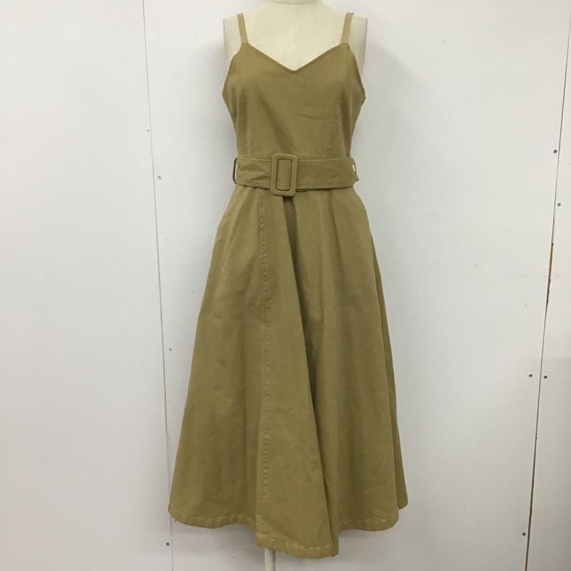 ダズリン dazzlin ワンピース ロングスカート 021920303101 ベルト付キャミワンピース デニムロングワンピース フレアワンピース FREE 無地 ベージュ / ベージュ /  レディース USED 古着 中古 10102098