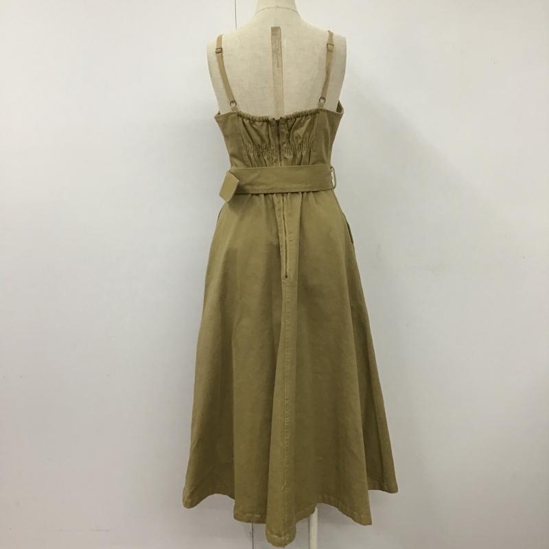 ダズリン dazzlin ワンピース ロングスカート 021920303101 ベルト付キャミワンピース デニムロングワンピース フレアワンピース FREE 無地 ベージュ / ベージュ /  レディース USED 古着 中古 10102098