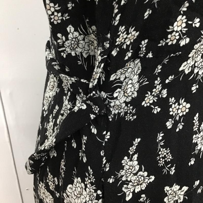 サニーレーベル Sonny Label ワンピース ロングスカート LA66-26F902 長袖ワンピース 総柄 ロングワンピース ノーカラーワンピース FREE 総柄 X 花柄 黒 / ブラック /  レディース USED 古着 中古 10102108