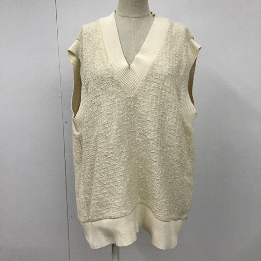 ザラ ZARA ベスト ベスト ニットベスト ノースリーブニット Vネック M 無地 白 / ホワイト /  レディース USED 古着 中古 10102125