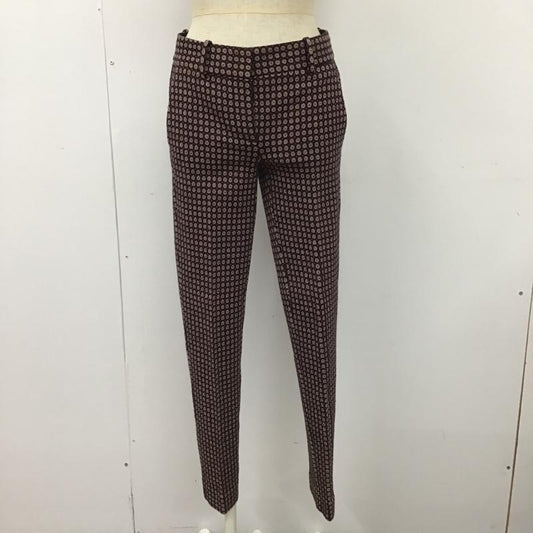 セオリー theory パンツ スラックス 01-5306607 PALMETTO KNIT 0 総柄 えんじ / ワインレッド / X アイボリー / アイボリー / X 黒 / ブラック /  レディース USED 古着 中古 10102132