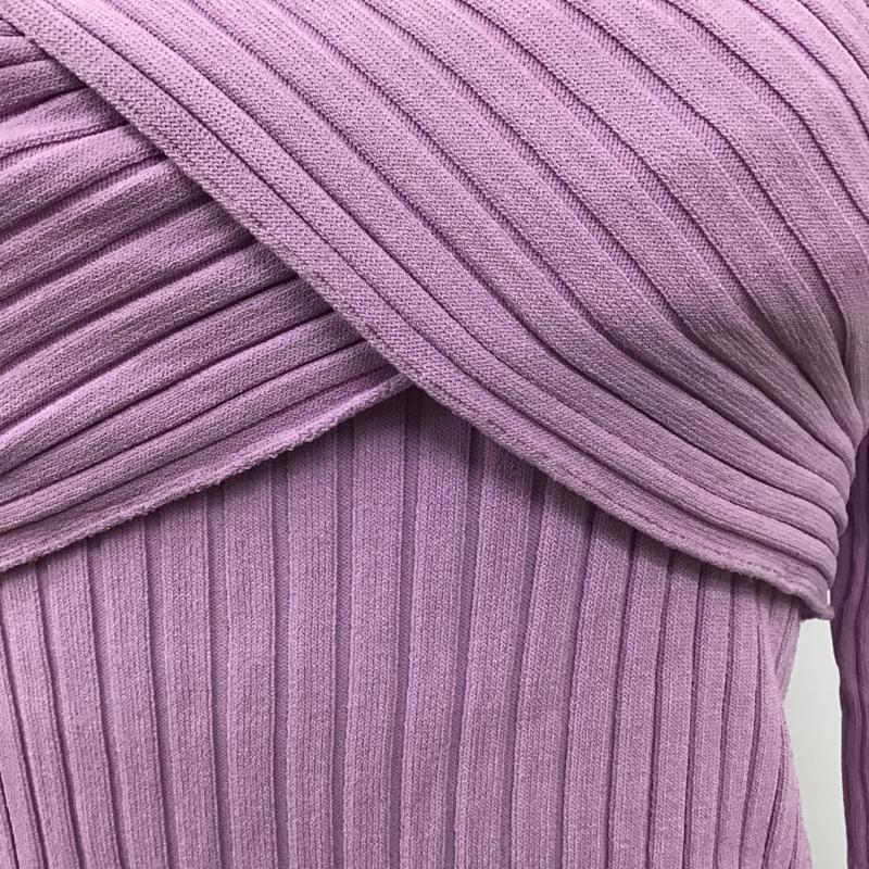 スナイデル SNIDEL カットソー 長袖 SWNT181094 オフショルディテールニットプルオーバー FREE 無地 紫 / パープル /  レディース USED 古着 中古 10102144