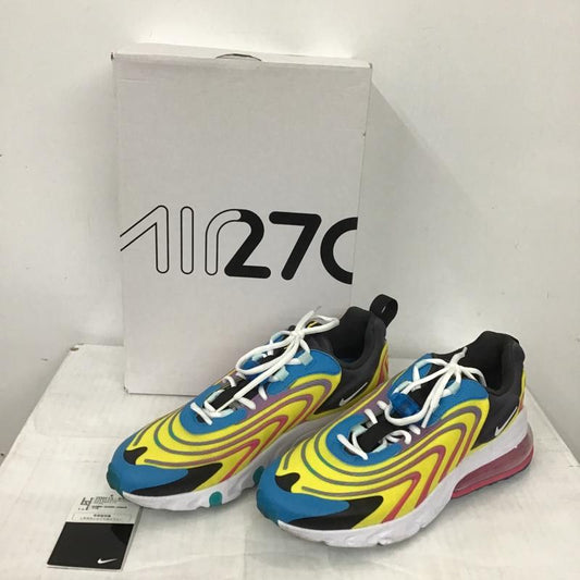 ナイキ NIKE スニーカー スニーカー CD0113-400 AIR MAX 270 REACT ENG 27.5cm 箱有 27.5cm ロゴ、文字 白 / ホワイト / X 黒 / ブラック / X 青 / ブルー / X 桃 / ピンク / X 黄 / イエロー /  メンズ USED 古着 中古 10102176