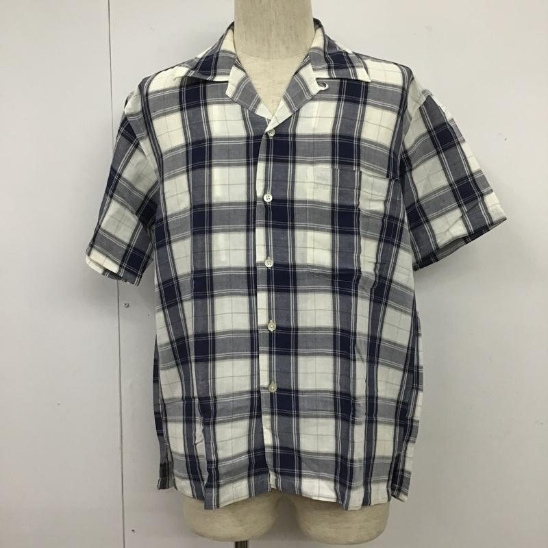 チャップスラルフローレン CHAPSRALPHLAUREN シャツ、ブラウス 半袖 1529-3814 オープンカラーシャツ M チェック 白 / ホワイト / X ベージュ / ベージュ / X 紺 / ネイビー /  メンズ USED 古着 中古 10102197