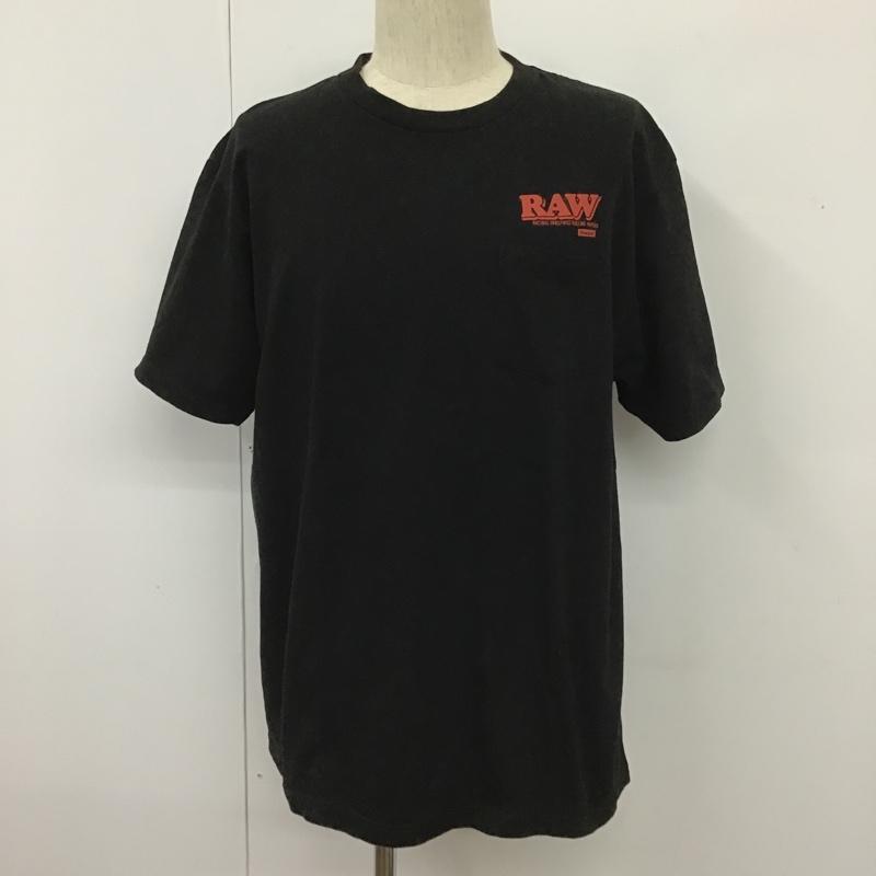 エロスティカ EROSTiKA Tシャツ 半袖 RAW バックプリント XL ロゴ、文字 黒 / ブラック /  メンズ USED 古着 中古 10102198