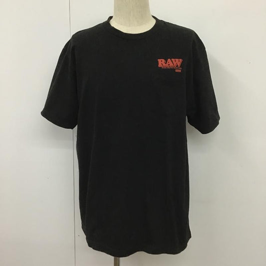エロスティカ EROSTiKA Tシャツ 半袖 RAW バックプリント XL ロゴ、文字 黒 / ブラック /  メンズ USED 古着 中古 10102198