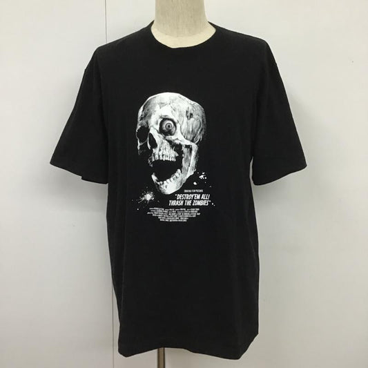 エロスティカ EROSTiKA Tシャツ 半袖 Thrash the Zombies クルーネック ドクロ スカル XL プリント 黒 / ブラック /  メンズ USED 古着 中古 10102201