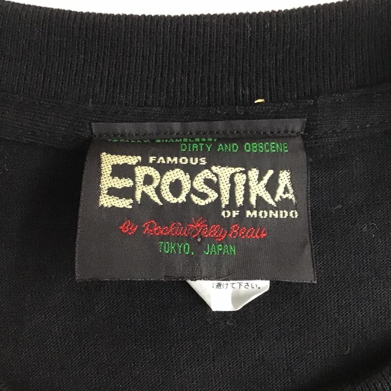 エロスティカ EROSTiKA Tシャツ 半袖 Thrash the Zombies クルーネック ドクロ スカル XL プリント 黒 / ブラック /  メンズ USED 古着 中古 10102201