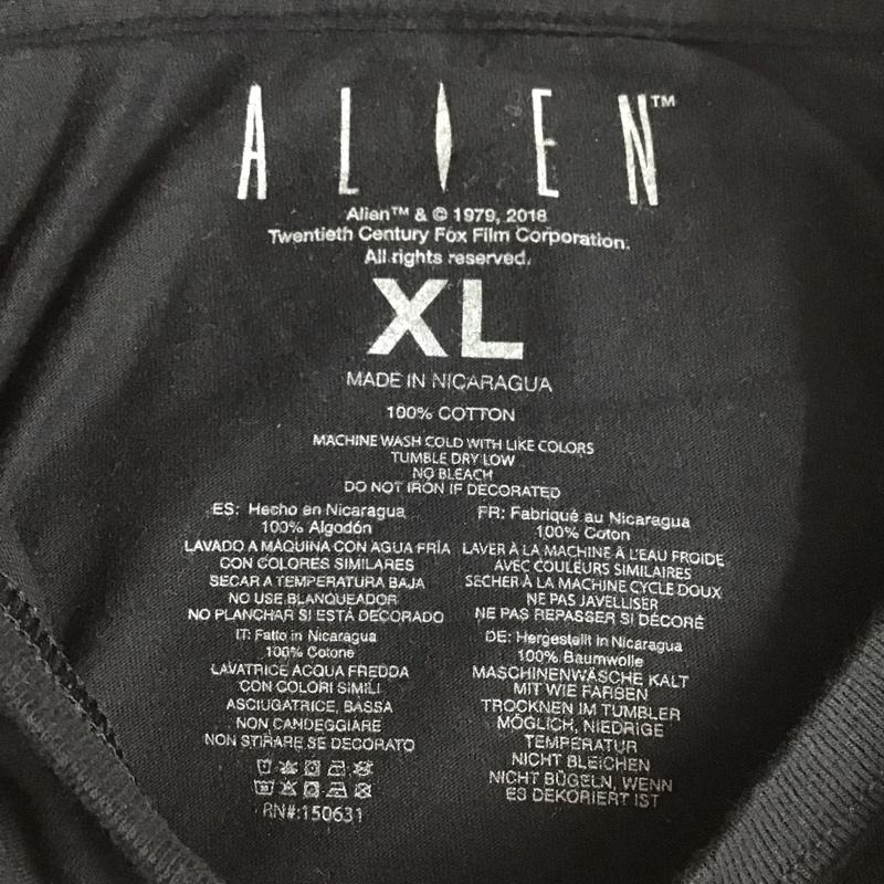 古着 USED Tシャツ 半袖 エイリアン 映画 XL プリント 黒 / ブラック /  メンズ USED 古着 中古 10102207