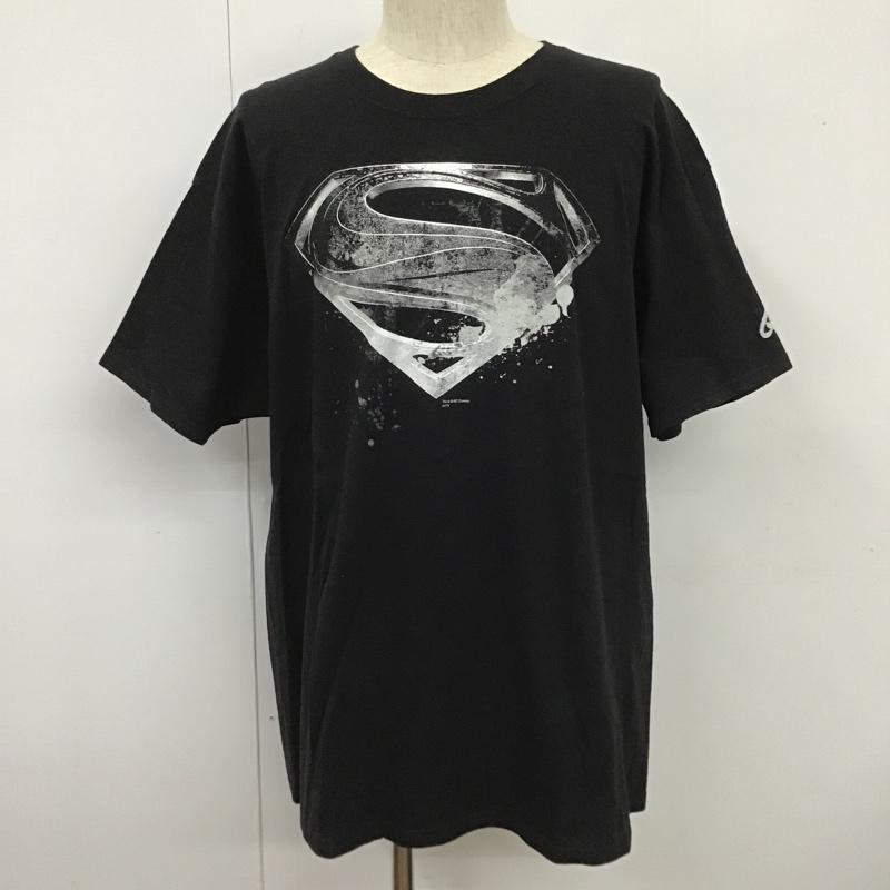 古着 USED Tシャツ 半袖 スーパーマン XL プリント 黒 / ブラック /  メンズ USED 古着 中古 10102208
