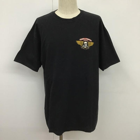 パウエルペラルタ POWELL PERALTA Tシャツ 半袖 バックプリント ドクロ スカル XL ロゴ、文字 黒 / ブラック /  メンズ USED 古着 中古 10102211