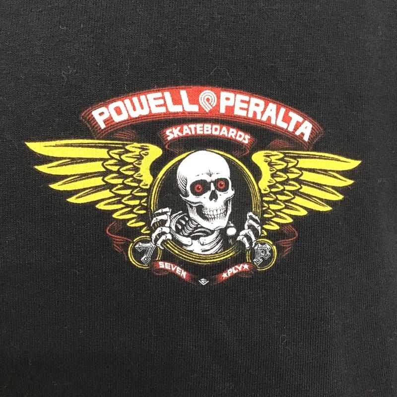 パウエルペラルタ POWELL PERALTA Tシャツ 半袖 バックプリント ドクロ スカル XL ロゴ、文字 黒 / ブラック /  メンズ USED 古着 中古 10102211